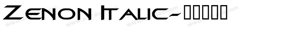 Zenon Italic字体转换